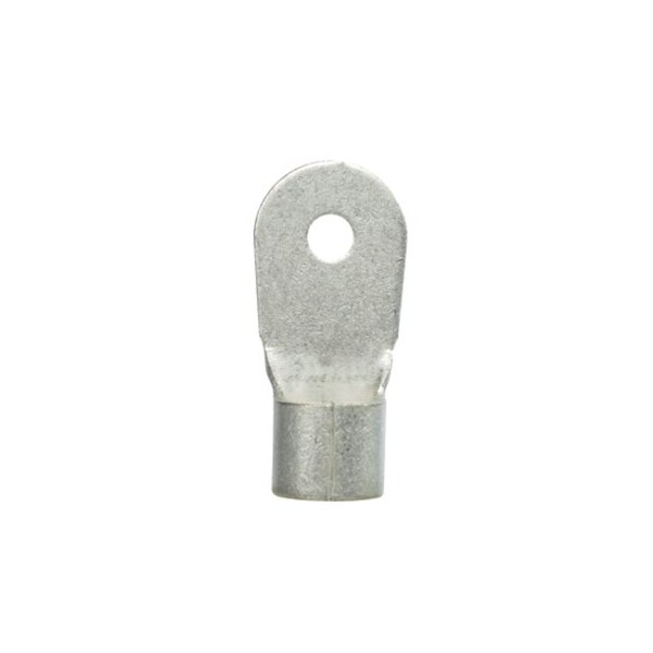 Ring Terminal, 1/4 in Stud Size, 4 AWG, 2,000 V, Bare Insulated, Bare, 20 PK